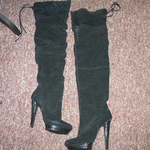 New $198 Bakers Lila OTK Over The Knee or Cuff Boots w 5" Heel Sz 7